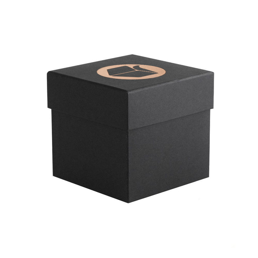 Black Foil Printed Luxury Rigid Candle Gift Box Large | Eco Kraft Box