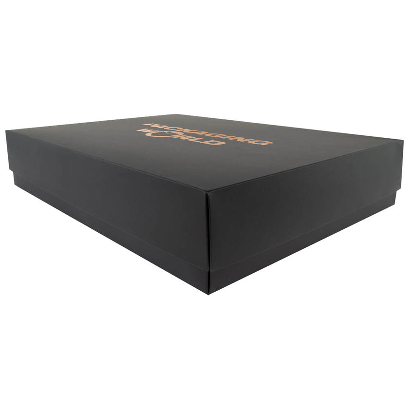 Black Foil Printed Matt Laminated Gift Box A3 | Easy to Assemble