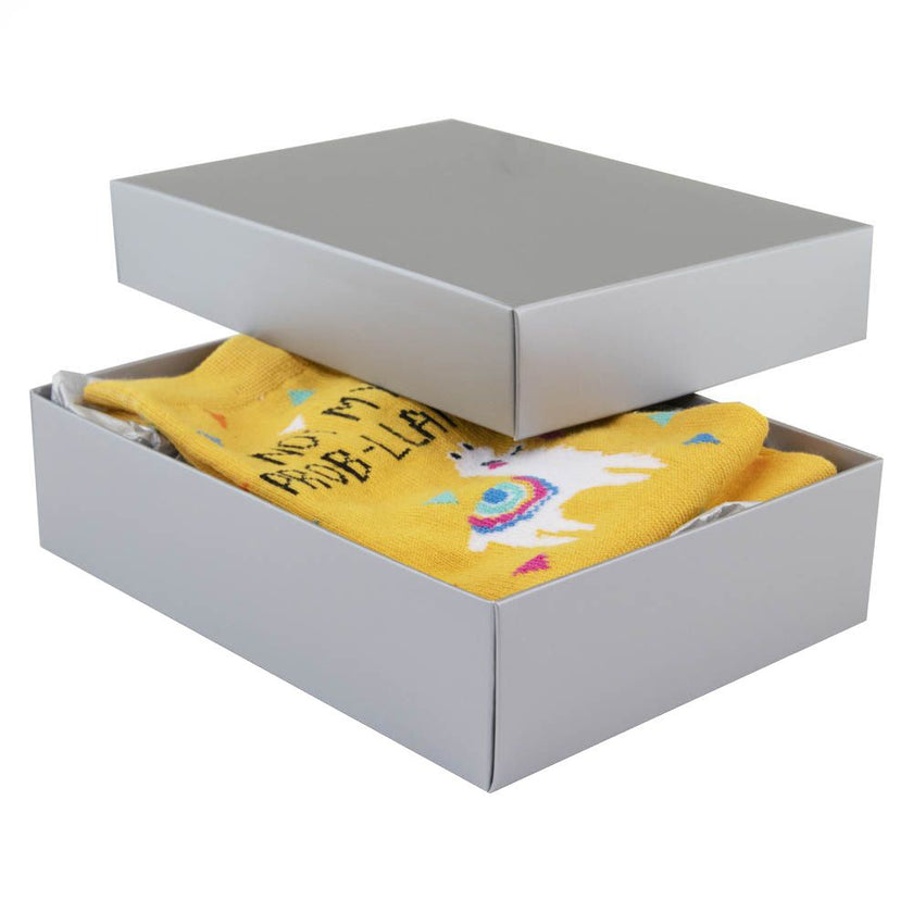 Foil Branded A6 Easy Fold Matt Laminated Self Assembly Gift Box