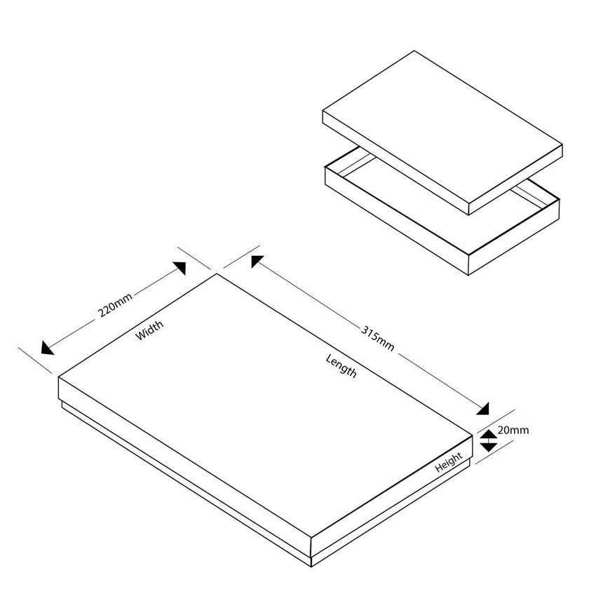 Foil Branded A4 Luxury Rigid Presentation Gift Box (20mm)