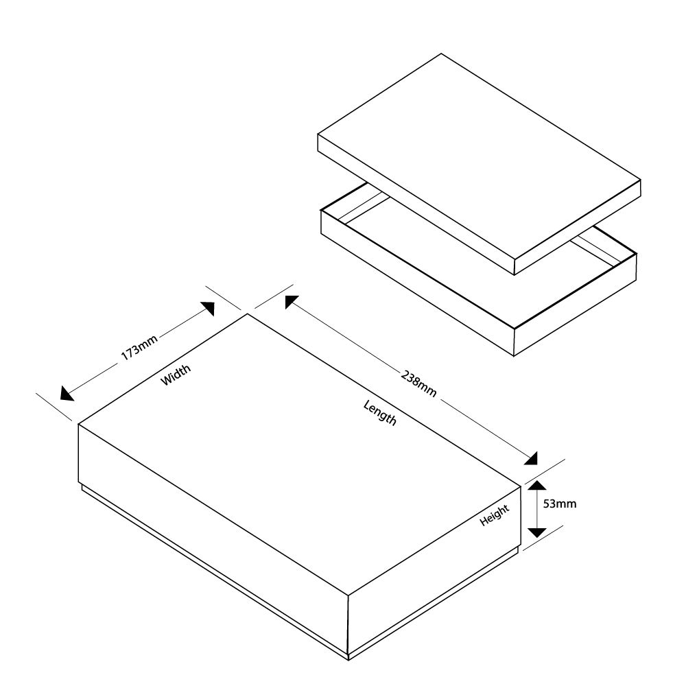 Digital Branded A5 Luxury Rigid Presentation Gift Box (53mm)