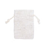Natural Rectangular Cotton Linen Bag Small | Cotton Drawstring Bag