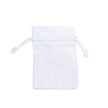 White Rectangular Cotton Linen Bag Small | Rope Drawstring Bag