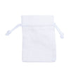 White Branded Rectangular Cotton Linen Bag Small | Drawstring Bag