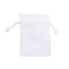 White Branded Rectangular Cotton Linen Bag Small | Drawstring Bag