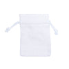 White Digital Printed Rectangular Cotton Linen Bag Small | Drawstring Bag