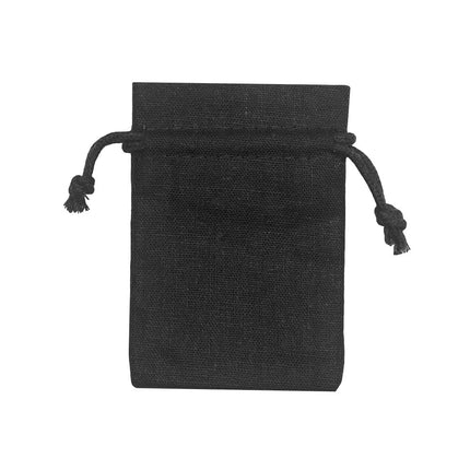 Black Digital Printed Rectangular Cotton Linen Bag Medium | Drawstring Bag
