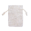 Natural Branded Rectangular Cotton Linen Bag Medium | Drawstring Bag