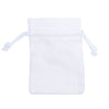 White Branded Rectangular Cotton Linen Bag Medium | Drawstring Bag