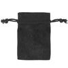 Black Branded Rectangular Cotton Linen Bag Large | Drawstring Bag
