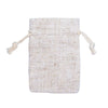 Natural Rectangular Cotton Linen Bag Large | Cotton Drawstring Bag