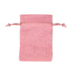 Pink Rectangular Cotton Linen Bag Large | Rope Drawstring Bag