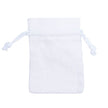White Rectangular Cotton Linen Bag Large | Cotton Drawstring Bag