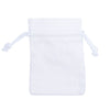 White Digital Printed Rectangular Cotton Linen Bag Large | Drawstring Bag
