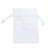 White Branded Rectangular Cotton Linen Bag Large | Drawstring Bag
