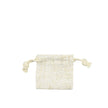 Natural Square Cotton Linen Bag Extra Small | Cotton Drawstring Bag