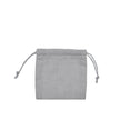 Grey Branded Square Cotton Linen Bag Small | Drawstring Bag