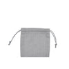 Grey Square Cotton Linen Bag Small | Cotton Drawstring Bag