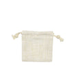 Natural Square Cotton Linen Bag Small | Cotton Drawstring Bag