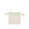Natural Branded Square Cotton Linen Bag Small | Drawstring Bag
