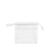 White Square Cotton Linen Bag Small | Cotton Drawstring Bag