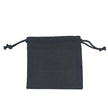 Black Square Cotton Linen Bag Medium | Cotton Drawstring Bag