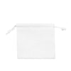 White Square Cotton Linen Bag Medium | Cotton Drawstring Bag