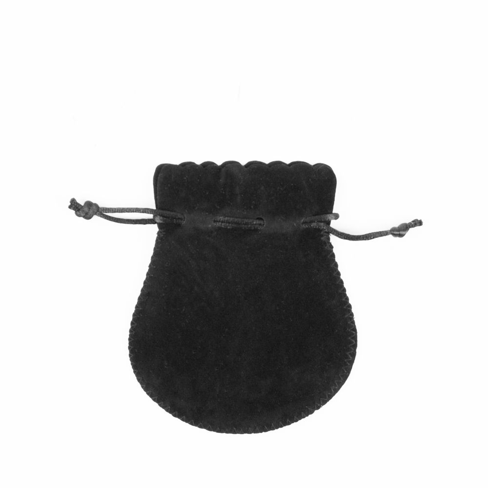 Black Branded Bell Deluxe Velvet Jewellery Gift Bag Small