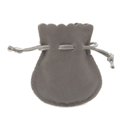 Grey Digital Printed Bell Deluxe Velvet Jewellery Gift Bag Small
