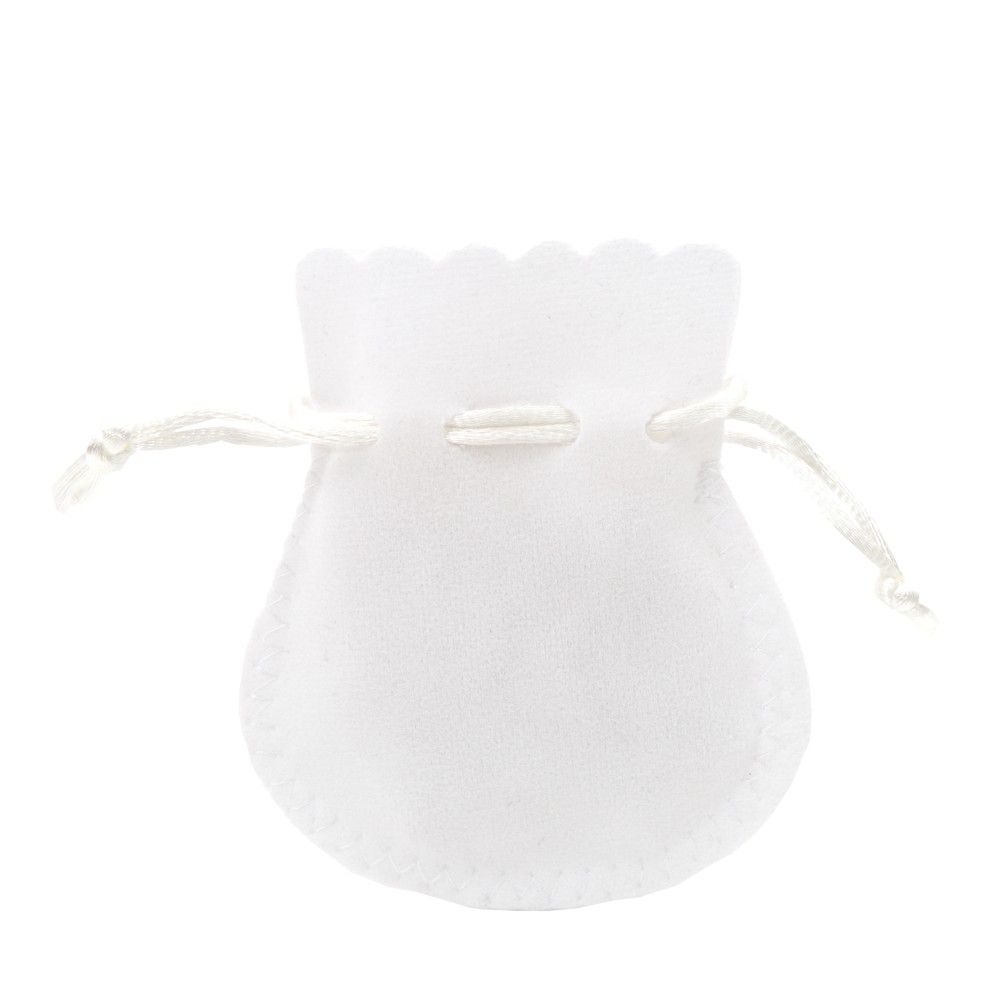 White Branded Bell Deluxe Velvet Jewellery Gift Bag Small