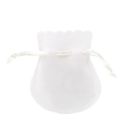 White Branded Bell Deluxe Velvet Jewellery Gift Bag Small