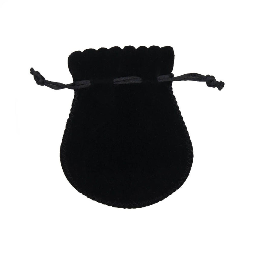 Black Digital Printed Bell Deluxe Velvet Jewellery Gift Bag Medium