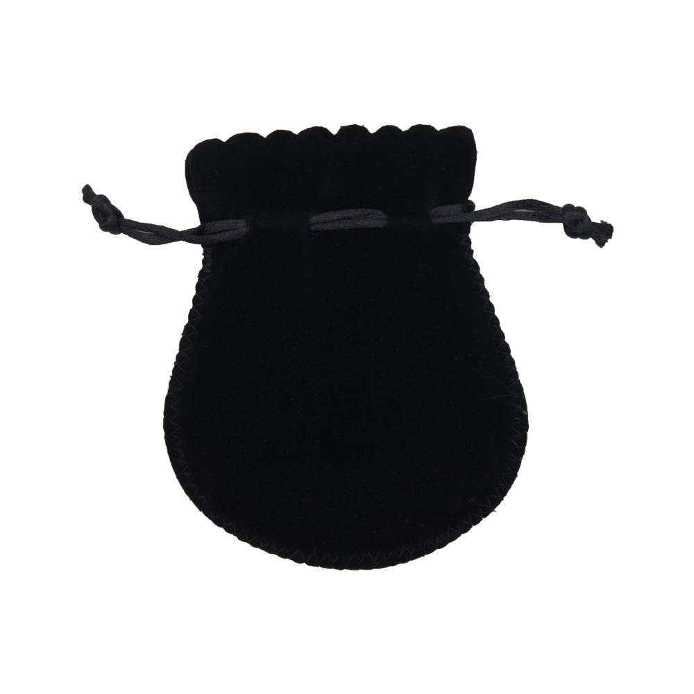 Black Branded Bell Deluxe Velvet Jewellery Gift Bag Medium