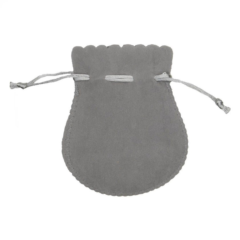 Grey Digital Printed Bell Deluxe Velvet Jewellery Gift Bag Medium