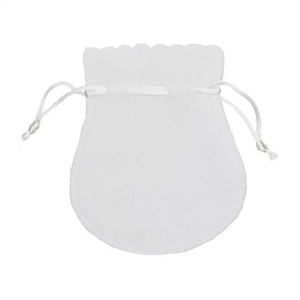 White Branded Bell Deluxe Velvet Jewellery Gift Bag Medium