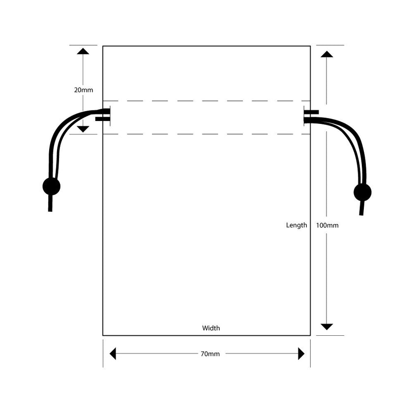 Foil Branded Small Rectangular Deluxe Velvet Pouch