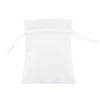White Deluxe Velvet Bag Small | Rectangular Drawstring Bag