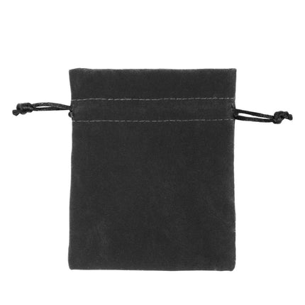 Black Digital Printed Deluxe Velvet Bag Medium | Rectangular Drawstring Bag