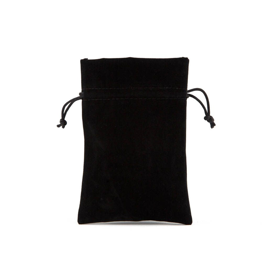 Black Digital Printed Deluxe Velvet Bag Large | Rectangular Drawstring Bag