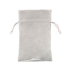 Grey Digital Printed Deluxe Velvet Bag Large | Rectangular Drawstring Bag