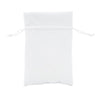 White Deluxe Velvet Bag Large | Rectangular Drawstring Bag