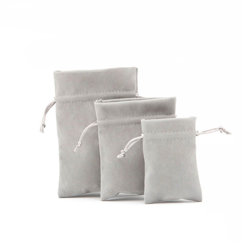 Foil Branded Small Rectangular Deluxe Velvet Pouch