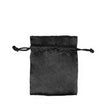 Black Branded Luxury Satin Gift Bag Small | Lined Drawstring Bag