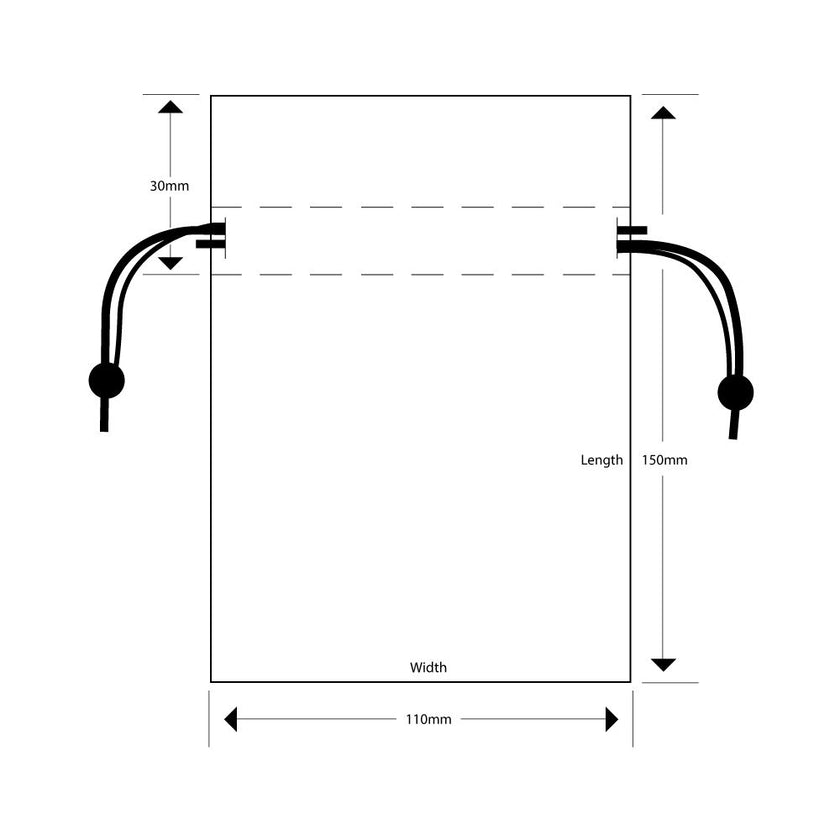 Foil Branded Large Fully Lined Satin Gift Pouch