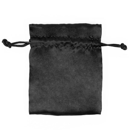 Black Luxury Satin Gift Bag Large | Fully Lined Drawstring Bag
