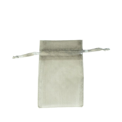 Silver Premium Organza Gift Bags Small | Satin Drawstring Pouch