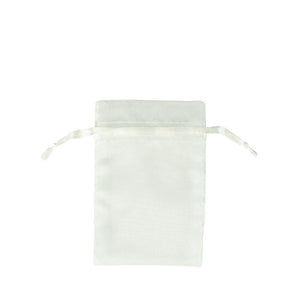 White Premium Organza Gift Bags Small | Satin Drawstring Pouch