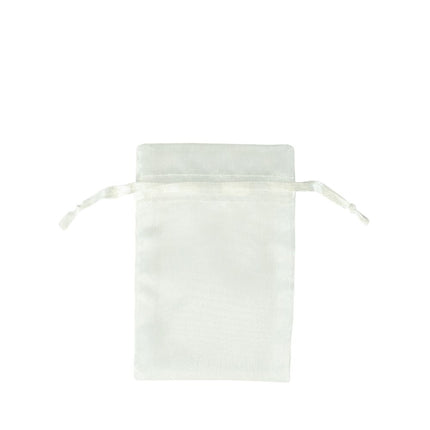 White Premium Organza Gift Bags Small | Satin Drawstring Pouch