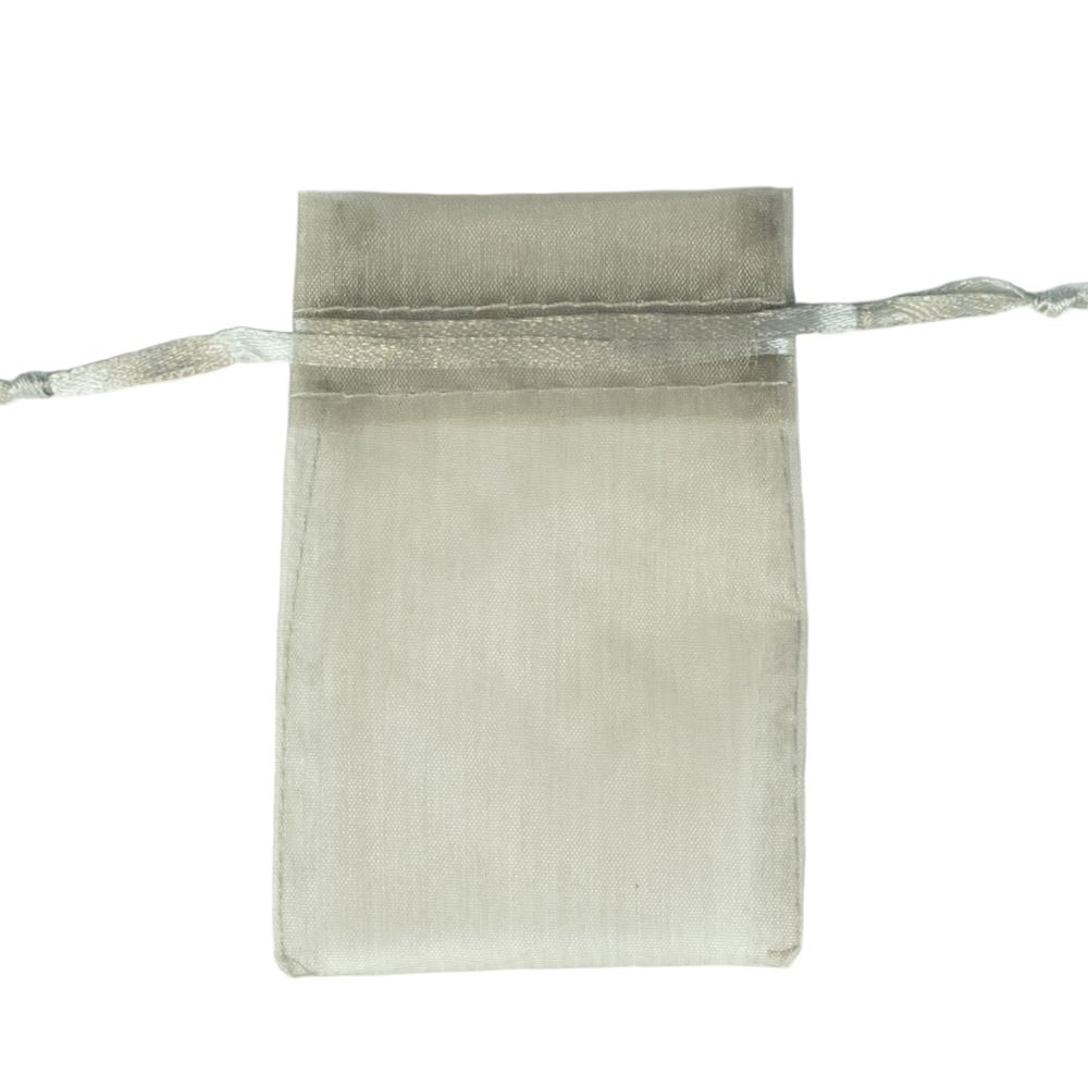 Silver Premium Organza Gift Bags Large | Satin Drawstring Pouch