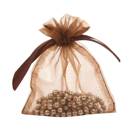 Copper Premium Organza Gift Bags X Large | Satin Drawstring Pouch